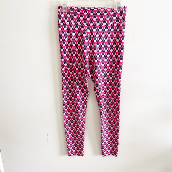 Disney Pants - Minnie Mouse pink printed high waisted full length leggings